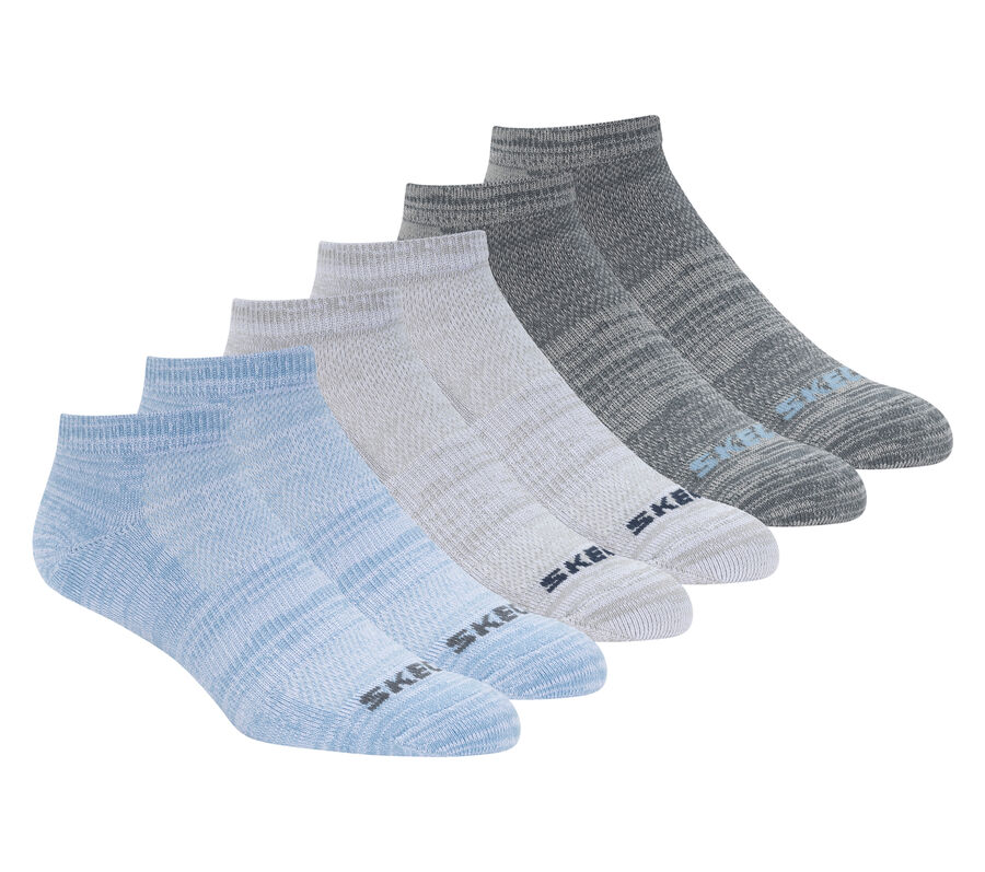 6 Pack Low Cut Non Terry Socks, BLU, largeimage number 0