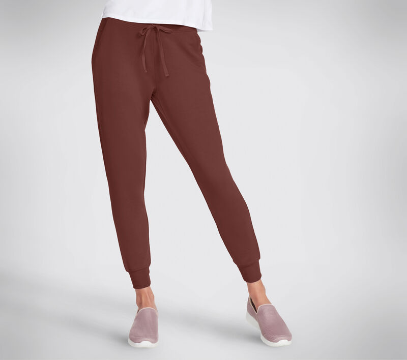 SKECHLUXE Restful Jogger Pant, BURGUNDY / BROWN, largeimage number 0