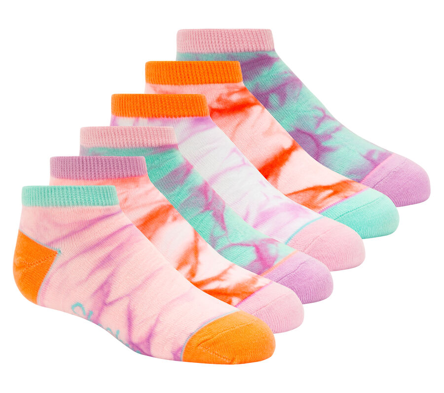 6 Pack Pastel Tie Dye Socks, MULTICOLORE, largeimage number 0