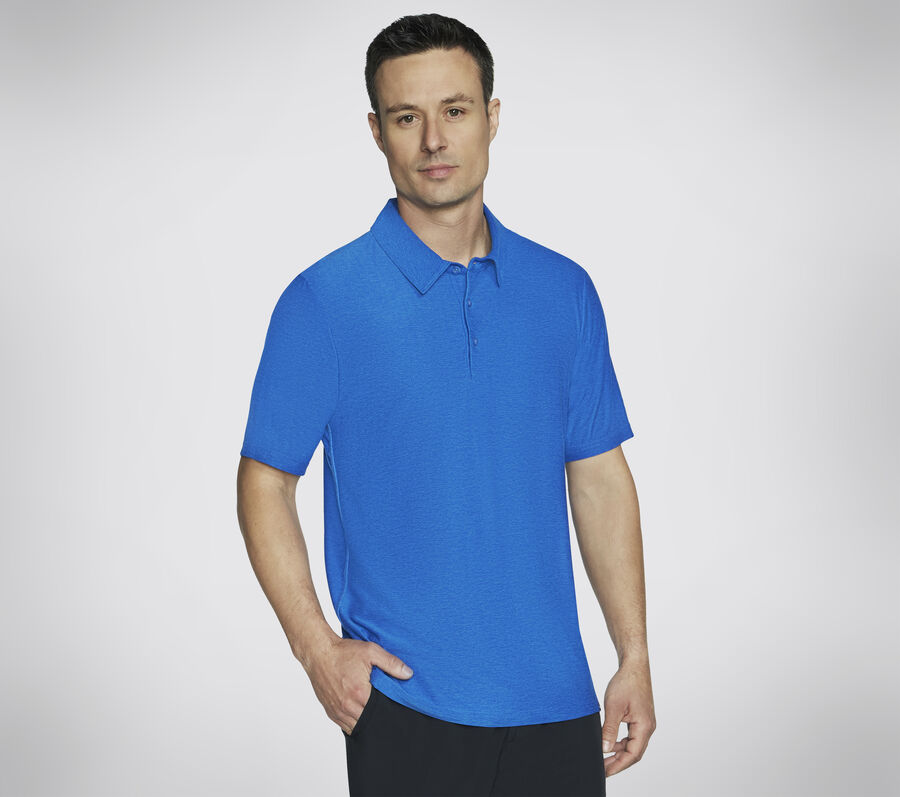 GO DRI All Day Polo, BLU / VERDE, largeimage number 0