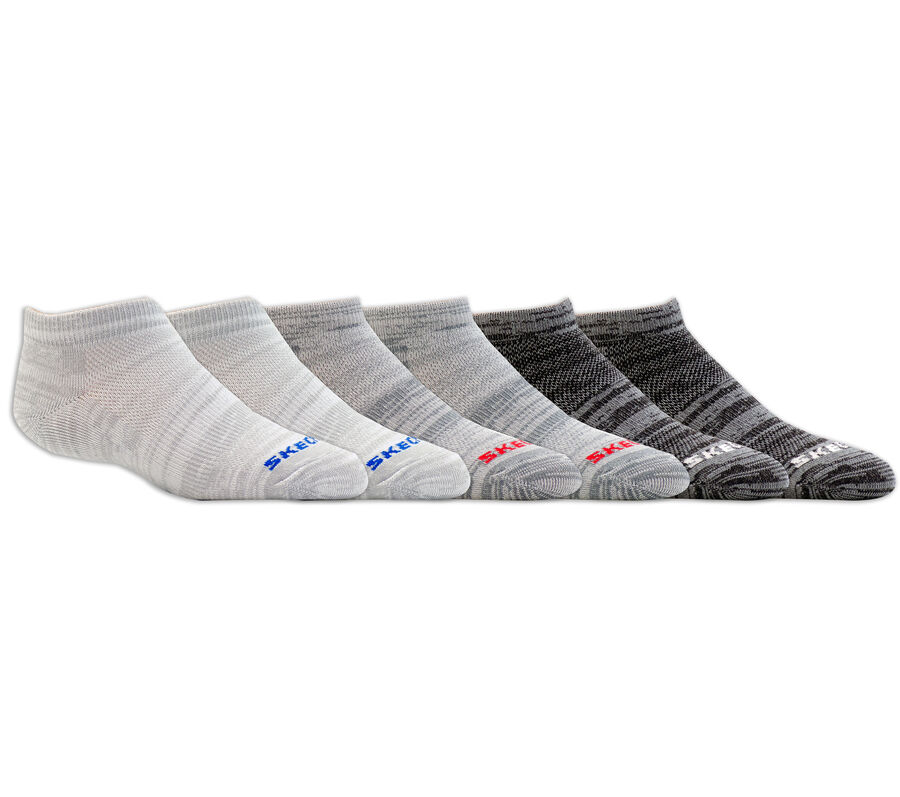 6 Pack Low Cut Non Terry Socks, GRIGIO, largeimage number 0