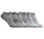 6 Pack Low Cut Sport Stripe Socks, GRIGIO, large image number 0