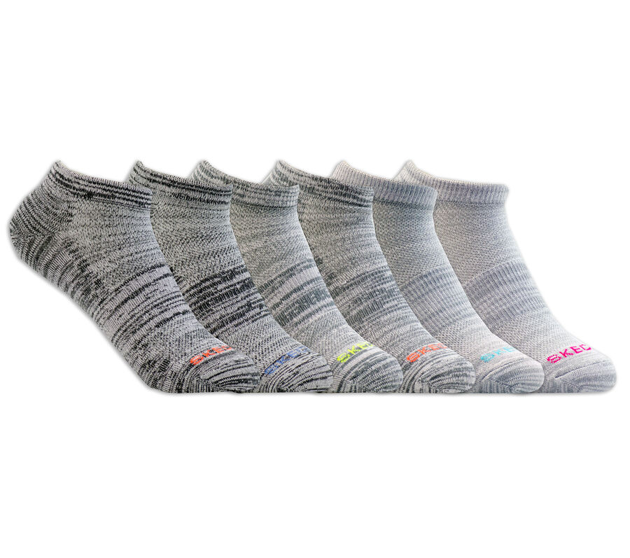 6 Pack Low Cut Sport Stripe Socks, GRIGIO, largeimage number 0