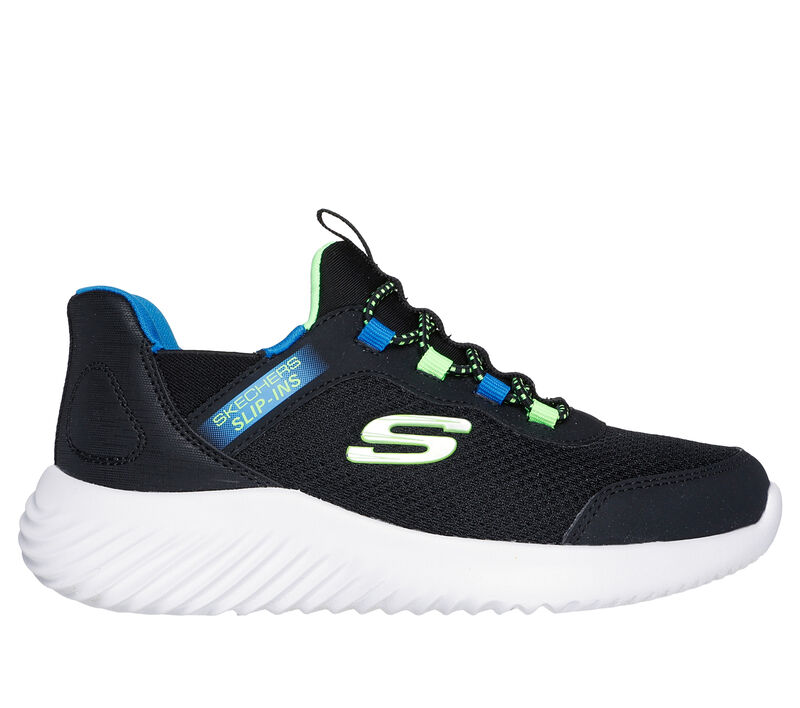 Skechers Slip-ins: Bounder - Brisk-Burst, NOIR / VERT-LIME, largeimage number 0