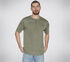 GOKNIT Pique Short Sleeve Henley, GRIGIO CHIARO / VERDE, swatch