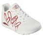 Skechers x JGoldcrown: Uno - Dripping In Love, BIANCO /  ROSSO, large image number 4