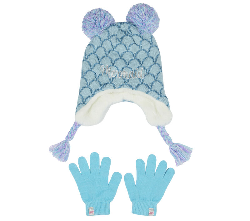 Cold Weather Mermaid Hat & Glove 1 Pack, MULTICOLORE, largeimage number 0
