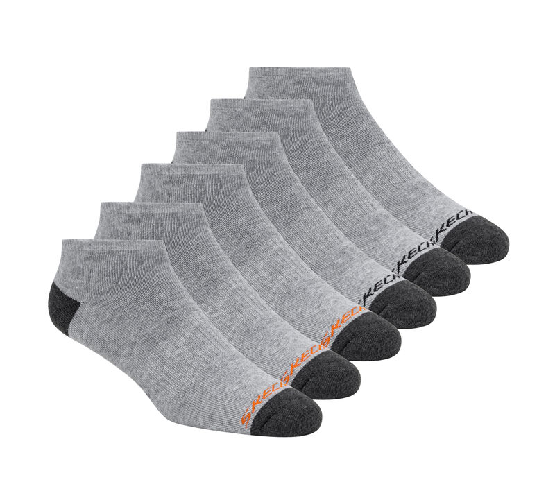 6 Pack Walking Low Cut Socks, GRIGIO, largeimage number 0